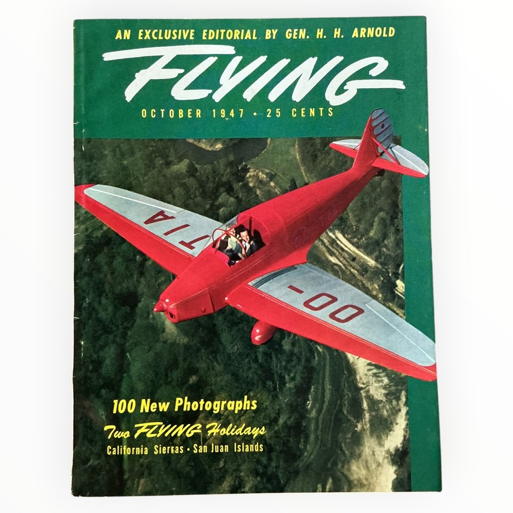 Flying Magazine October 1947 Tipsy Belfair Cessna 195 Gen Hap Arnold Aviation